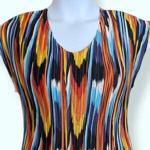 V. Y2K Colourful Crinkle Stretch Top